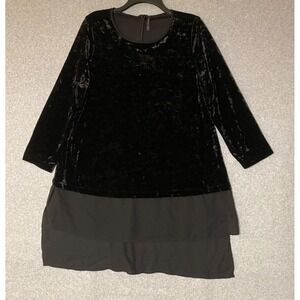 Elegant Black Velvet Tunic Top